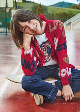 Load image into Gallery viewer, Intarsia Chic Fringe Cardigan