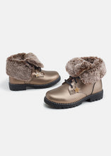 Load image into Gallery viewer, Faux Fur Lined Biker Boots Mid