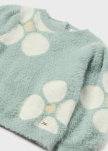 Load image into Gallery viewer, Balloon Sleeve Fuzzy Flower Sweater