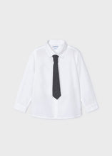 Load image into Gallery viewer, Mono Pinstripe Shirt w/ Tie