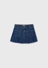 Load image into Gallery viewer, Patch Pkt Ruffle Denim Skirt