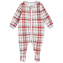 Load image into Gallery viewer, Holiday Plaid Footed Sleeper