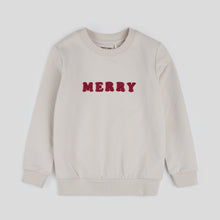 Load image into Gallery viewer, Merry Varsity Knit Sweatshirt