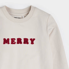 Load image into Gallery viewer, Merry Varsity Knit Sweatshirt