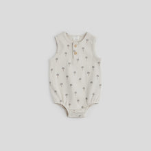 Load image into Gallery viewer, Palm Ribbed Henley Bubble Romper
