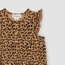 Load image into Gallery viewer, Sleeveless Ruffle Playsuit- Micro Leopard