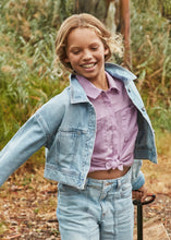Load image into Gallery viewer, Cropped Washed Jean Jacket