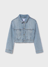 Load image into Gallery viewer, Cropped Washed Jean Jacket