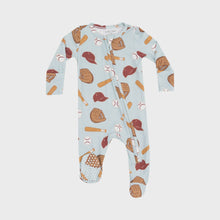 Load image into Gallery viewer, 2-Way Zipper Footie- Baseball