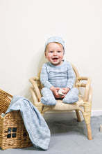 Load image into Gallery viewer, Houndstooth Footie- Powder Blue