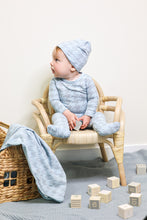 Load image into Gallery viewer, Houndstooth Footie- Powder Blue
