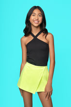 Load image into Gallery viewer, Faux Suede Asymetrical Skort