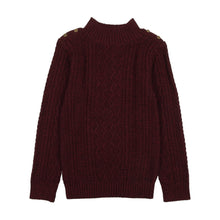Load image into Gallery viewer, Marled Multi Knit Crew- Maroon