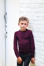 Load image into Gallery viewer, Marled Multi Knit Crew- Maroon