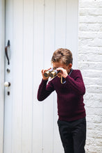 Load image into Gallery viewer, Marled Multi Knit Crew- Maroon