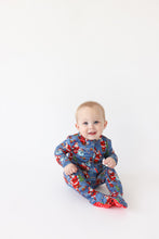 Load image into Gallery viewer, Posh Peanut Footie Zip 1PC- Santa Clause