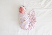 Load image into Gallery viewer, Posh Peanut Swaddle & Headwrap Set- Ryleigh
