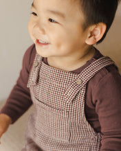 Load image into Gallery viewer, Baby Overall- Plum Gingham
