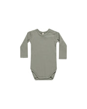 Load image into Gallery viewer, Ribbed L/S Bodysuit- Basil