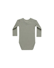Load image into Gallery viewer, Ribbed L/S Bodysuit- Basil