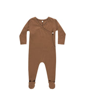 Load image into Gallery viewer, Pointelle Wrap Footie- Cinnamon