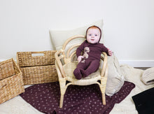 Load image into Gallery viewer, Watercolor Floral Footie- Berry