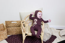 Load image into Gallery viewer, Watercolor Floral Footie- Berry