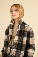 Load image into Gallery viewer, Plaid Boucle Woven Coat