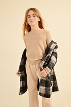 Load image into Gallery viewer, Plaid Boucle Woven Coat