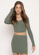 Load image into Gallery viewer, Ribbed Mini Skirt