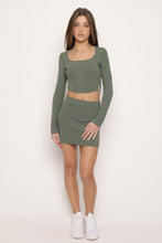 Load image into Gallery viewer, Ribbed Mini Skirt