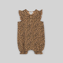 Load image into Gallery viewer, Sleeveless Ruffle Playsuit- Micro Leopard