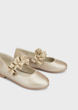 Load image into Gallery viewer, Metallic Peplum Strap Flat BG
