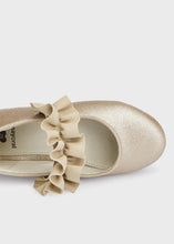Load image into Gallery viewer, Metallic Peplum Strap Flat BG