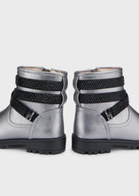 Load image into Gallery viewer, Rhinestone Strap Biker Bootie