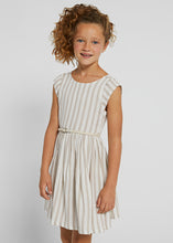 Load image into Gallery viewer, Striped Linen Belted Dress