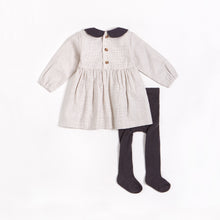 Load image into Gallery viewer, Peter Pan Grid Dress Set