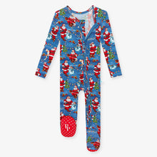 Load image into Gallery viewer, Posh Peanut Footie Zip 1PC- Santa Clause