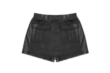 Load image into Gallery viewer, Leatherette Cargo Skort