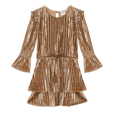 Load image into Gallery viewer, Crinkle Velvet Dress W/ Belt