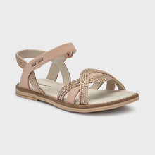 Load image into Gallery viewer, Metallic Braided Sandal BG