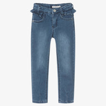 Load image into Gallery viewer, Ruffle Denim Fleece Pant