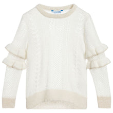 Load image into Gallery viewer, Ruffle Sleeve Shimmer Sweater