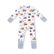 Load image into Gallery viewer, 2 Way Zipper Romper- Crayon Construction