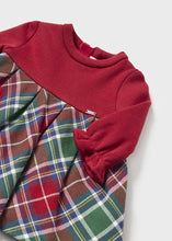 Load image into Gallery viewer, L/S Knit Tartan Dress w/ Headband