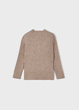 Load image into Gallery viewer, Ribbed Mockneck Sweater- Light Brown