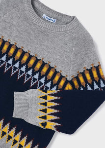 Jacquard Patterened Crewneck