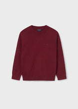 Load image into Gallery viewer, Crewneck Fine Knit Sweater- Wine