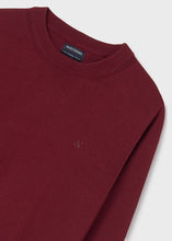 Load image into Gallery viewer, Crewneck Fine Knit Sweater- Wine