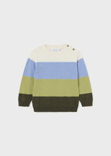 Load image into Gallery viewer, Fine Knit Block Sweater-Forest